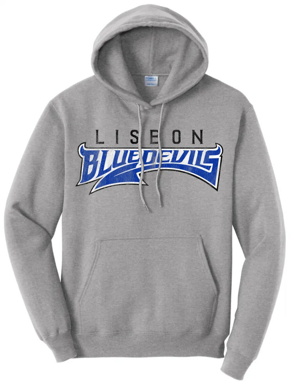 Lisbon Blue Devils Tail Distressed Core Fleece Hoodie