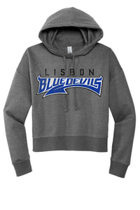 Lisbon Blue Devils Tail Distressed Women's V.I.T. Fleece Hoodie