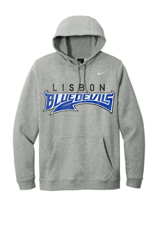 Lisbon Blue Devils Tail Distressed Nike Club Fleece Pullover Hoodie