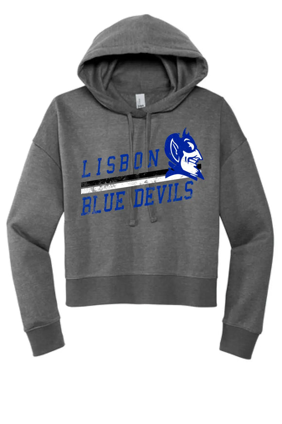 Lisbon Blue Devils Rising Distressed Women's V.I.T. Fleece Hoodie