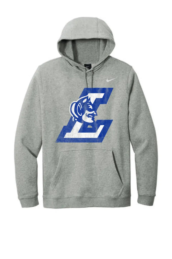 Lisbon Blue Devils Logo L Distressed Nike Club Fleece Pullover Hoodie