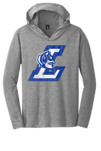 Lisbon Blue Devils Logo L Distressed Perfect Tri Long Sleeve Hoodie