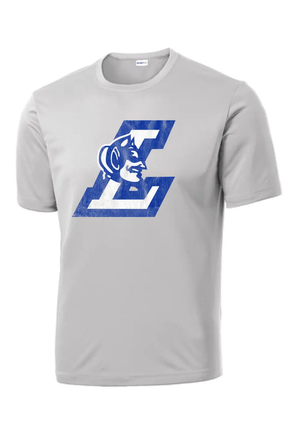 Lisbon Blue Devils Logo L Distressed PosiCharge Competitor Tee