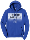 Lisbon Blue Devils Triangles Distressed Core Fleece Hoodie