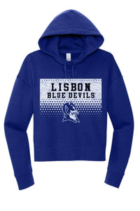 Lisbon Blue Devils Triangles Distressed Women's V.I.T. Fleece Hoodie