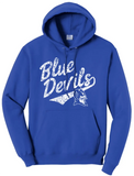 Lisbon Blue Devils Script Distressed Core Fleece Hoodie