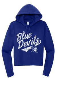 Lisbon Blue Devils Script Distressed Women's V.I.T. Fleece Hoodie