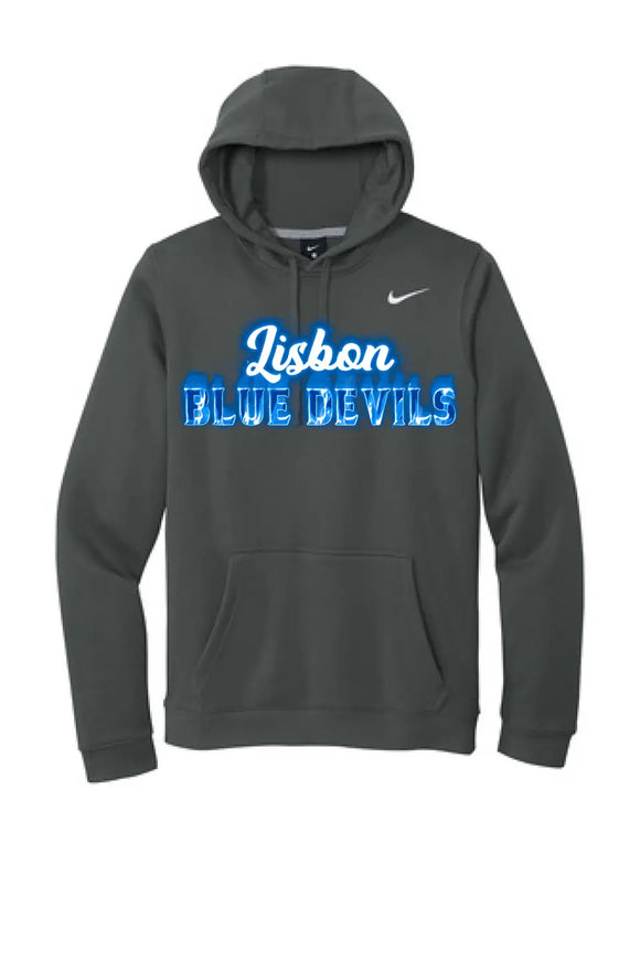 Lisbon Blue Devils Fire Nike Club Fleece Pullover Hoodie