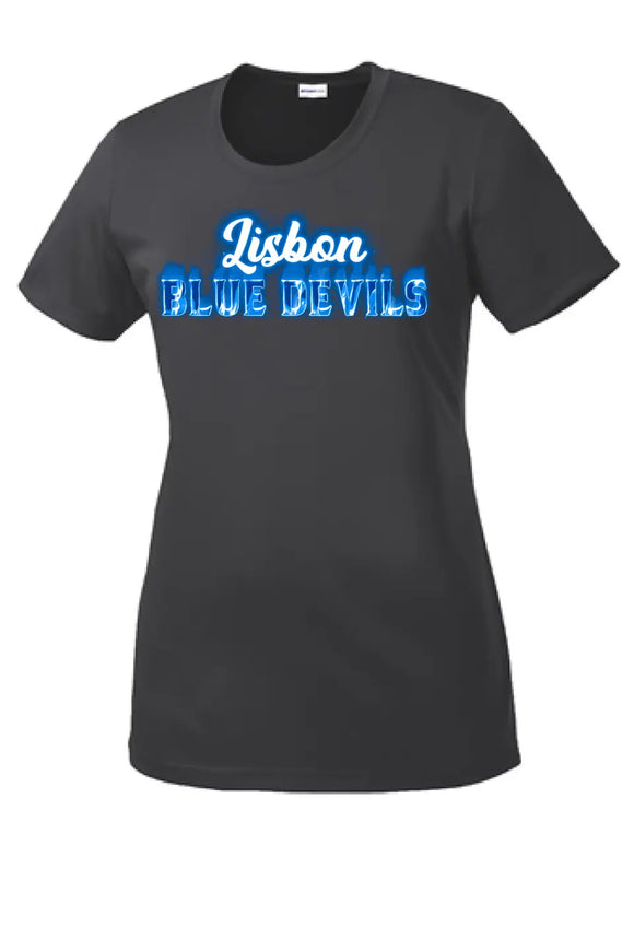 Lisbon Blue Devils Fire Ladies PosiCharge Competitor Tee