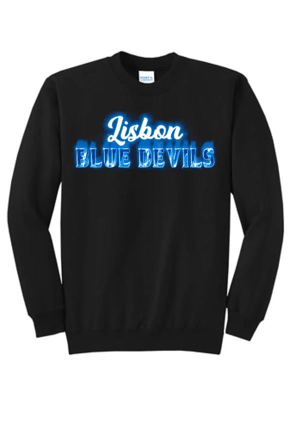 Lisbon Blue Devils Fire Core Fleece Crewneck Sweatshirt