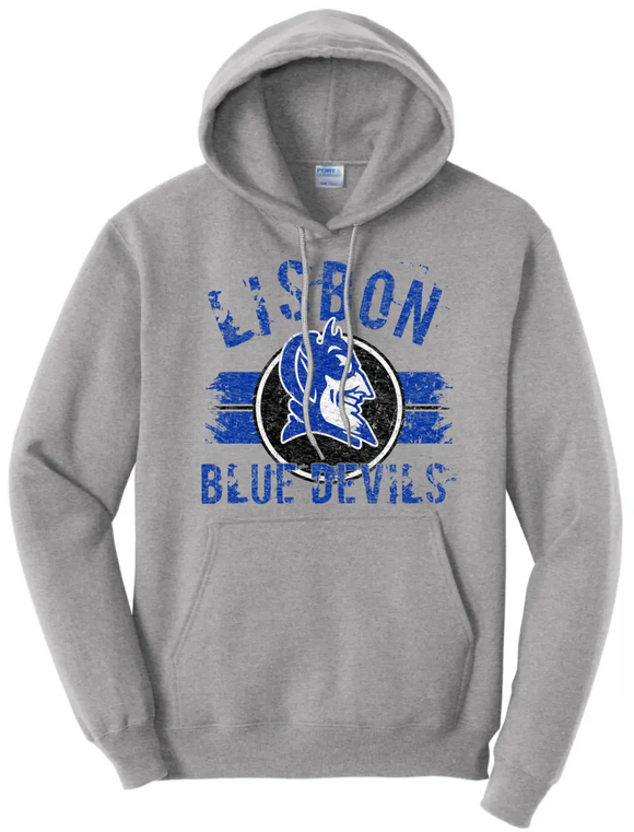 Lisbon Blue Devils Boycott Distressed Core Fleece Hoodie