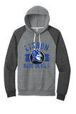 Lisbon Blue Devils Boycott Distressed Jerzees Snow Heather French Terry Raglan Hoodie