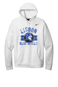 Lisbon Blue Devils Boycott Distressed Nike Club Fleece Pullover Hoodie