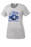 Lisbon Blue Devils Boycott Distressed Ladies PosiCharge Competitor Tee