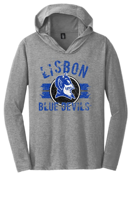 Lisbon Blue Devils Boycott Distressed Perfect Tri Long Sleeve Hoodie
