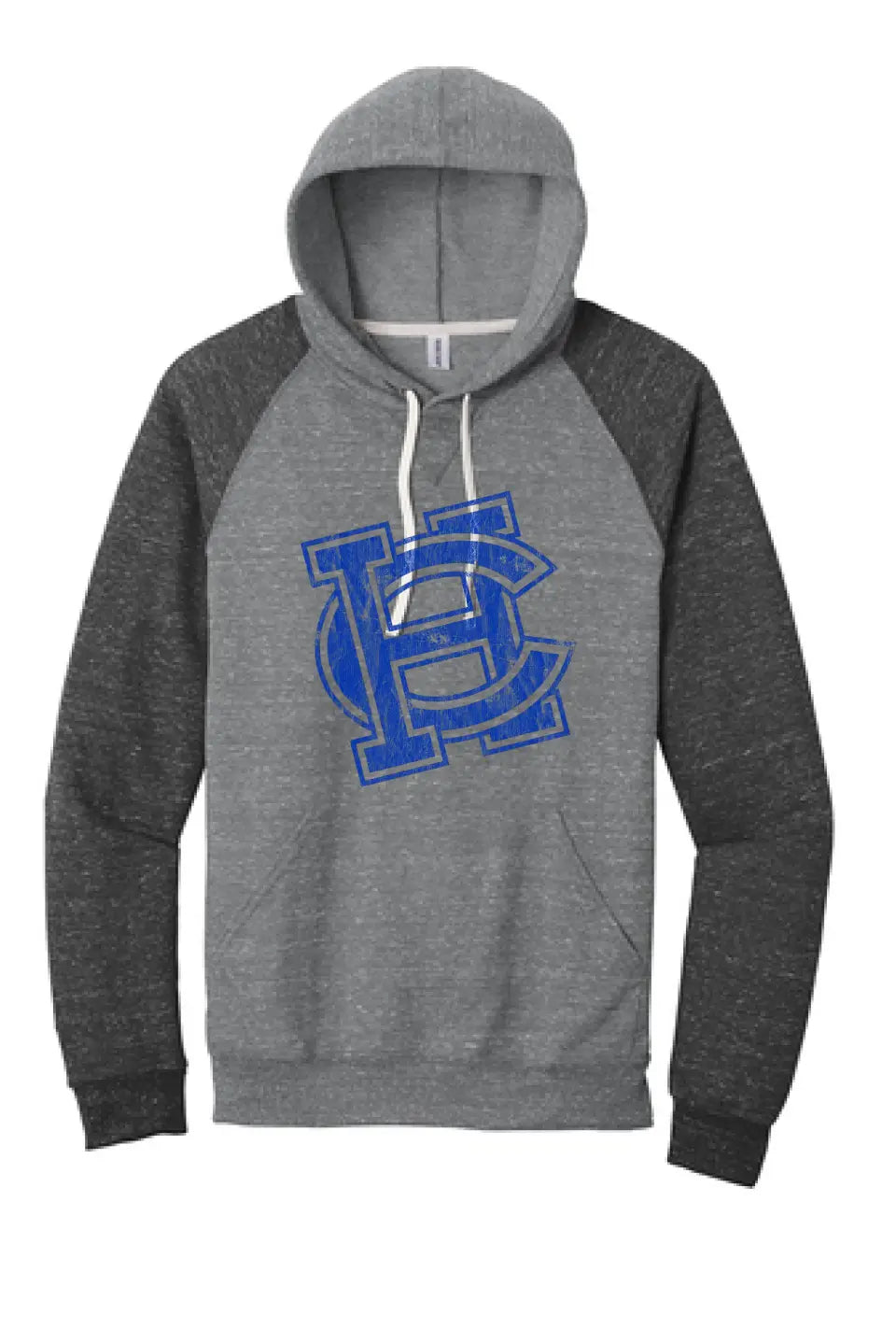 Harrison Central Faded HC Jerzees Snow Heather French Terry Raglan Hoodie