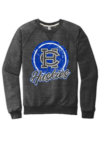 Harrison Central 2023-25 Jerzees Snow Heather French Terry Raglan Crew