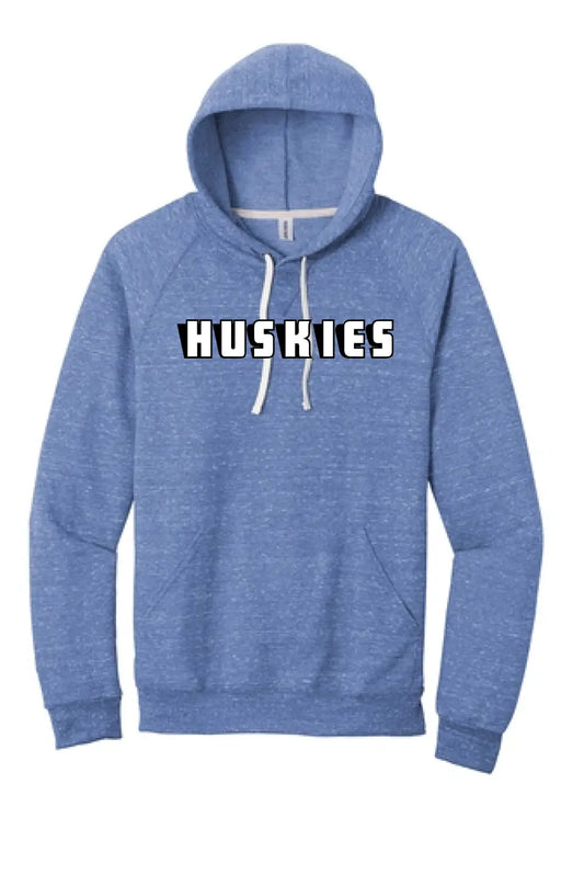 Huskies Cards Jerzees Snow Heather French Terry Raglan Hoodie