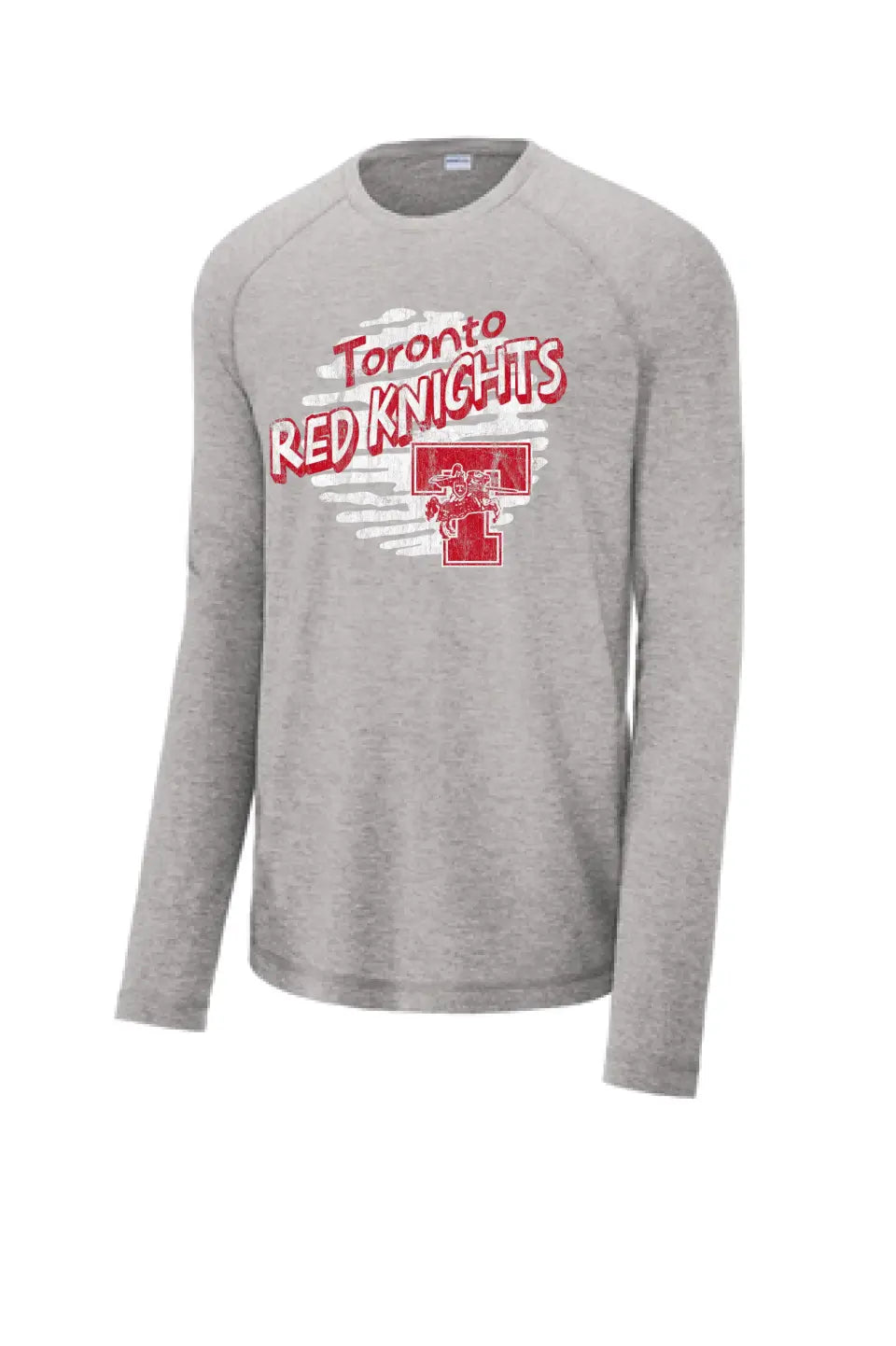 Toronto Distressed 2023-037 Long Sleeve Tri-Blend Wicking Raglan Tee