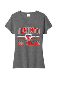 Toronto Red Knights 2023-04 Ladies Tri-Blend V-Neck Tee