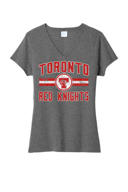 Toronto Red Knights 2023-04 Ladies Tri-Blend V-Neck Tee