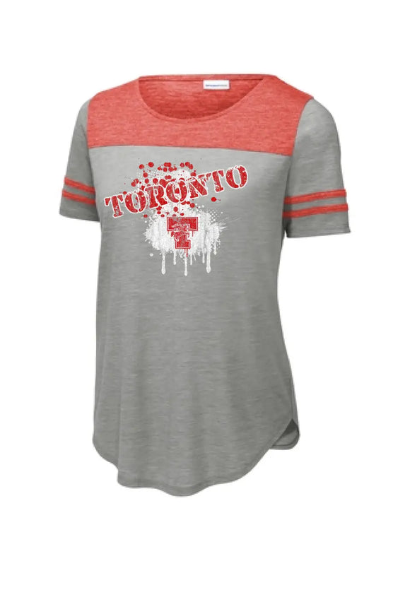 Toronto Red Knights 2023-01 Ladies PosiCharge Tri-Blend Wicking Fan Tee