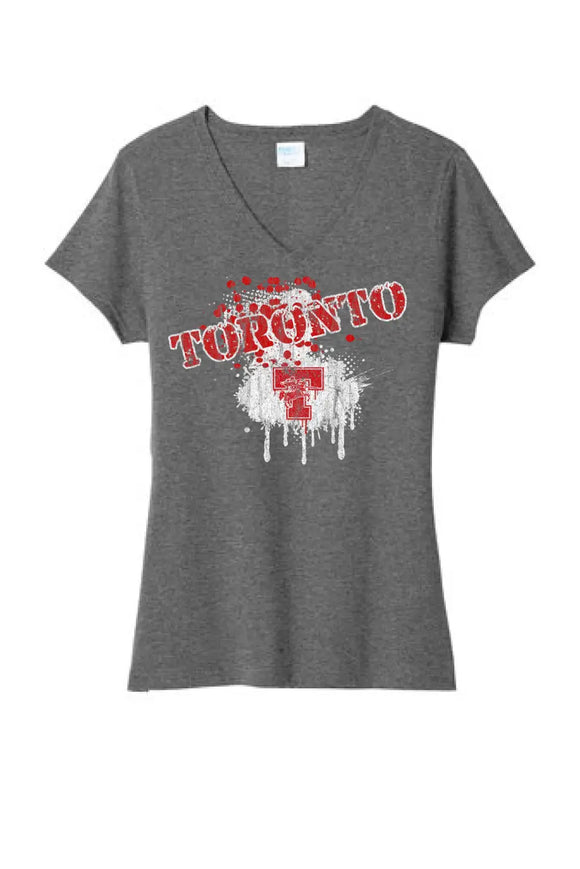 Toronto Red Knights 2023-01 Ladies Tri-Blend V-Neck Tee