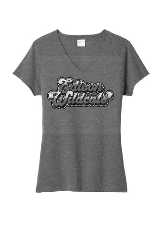 Edison Wildcats 2023-04 Ladies Tri-Blend V-Neck Tee