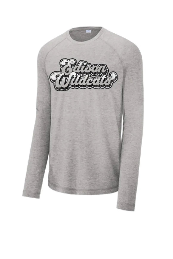 Edison Wildcats 2023-04 Long Sleeve Tri-Blend Wicking Raglan Tee