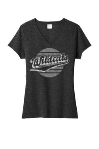 Edison Wildcats 2023-016 Ladies Tri-Blend V-Neck Tee