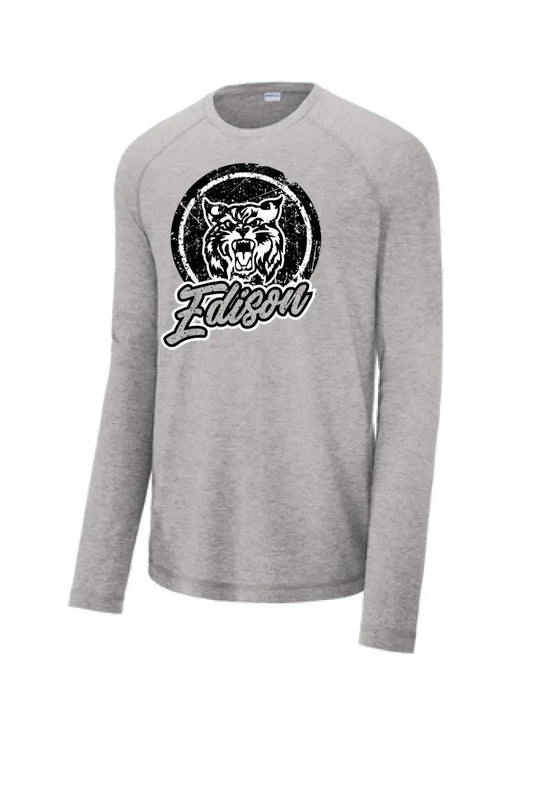 Edison Wildcats 2023-01 Long Sleeve Tri-Blend Wicking Raglan Tee
