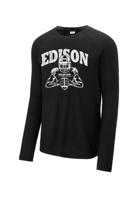 Edison Wildcats 2023-02 Long Sleeve Tri-Blend Wicking Raglan Tee