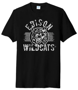 Edison Wildcat 2023-03 Distressed Tri-Blend Tee