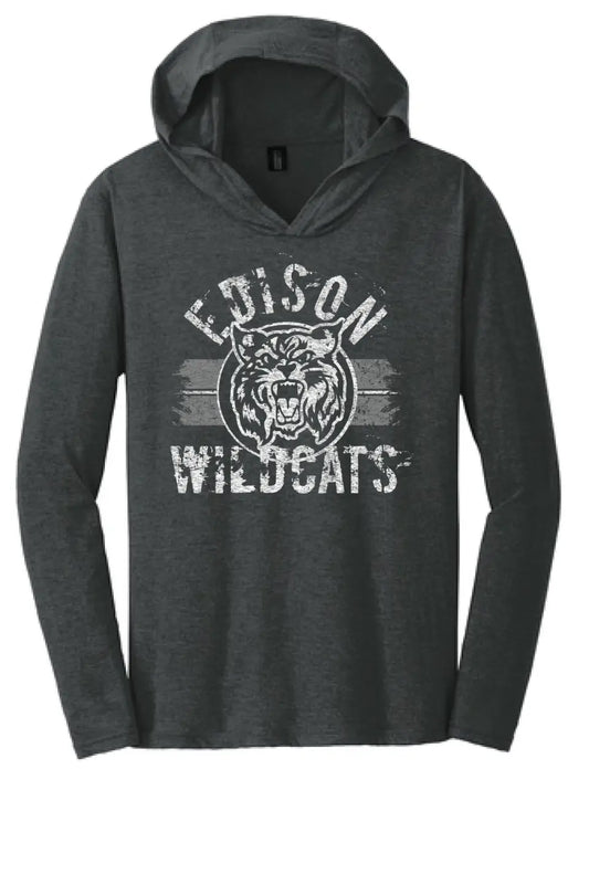 Edison Wildcat 2023-03 Distressed Perfect Tri Long Sleeve Hoodie