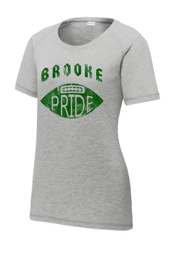 Brooke Pride Ladies PosiCharge Tri-Blend Wicking Scoop Neck Raglan Tee