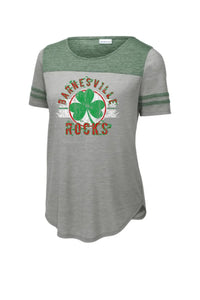 Barnesville 2023-02 Distressed Ladies PosiCharge Tri-Blend Wicking Fan Tee