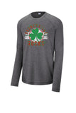 Barnesville 2023-02 Distressed Long Sleeve Tri-Blend Wicking Raglan Tee