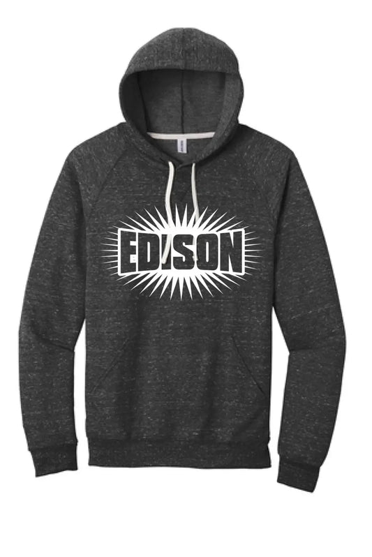 Edison Starburst Jerzees Snow Heather French Terry Raglan Hoodie