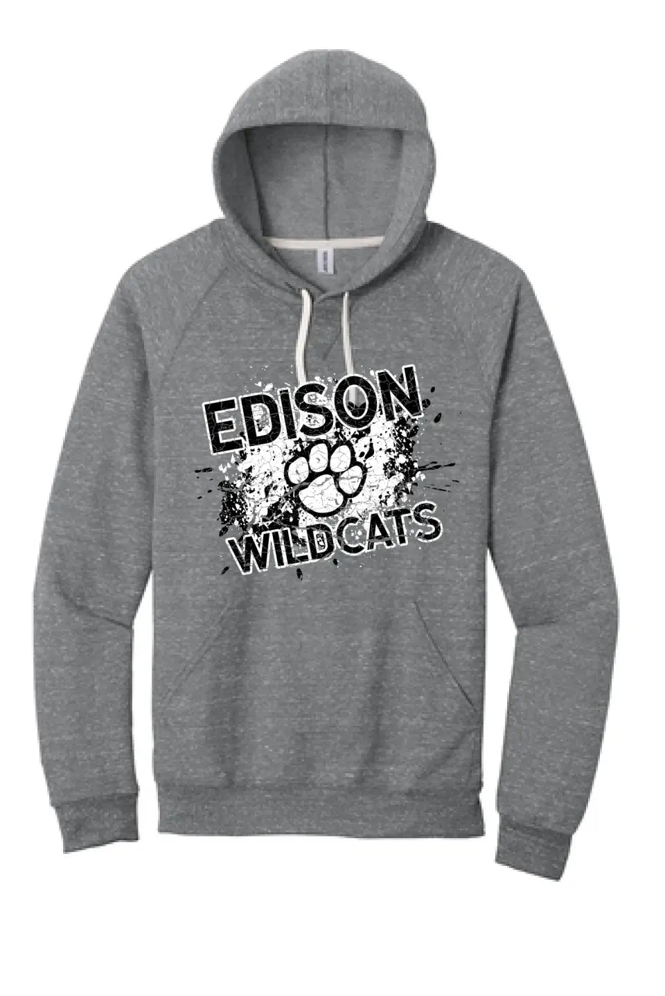 Edison Splatter Jerzees Snow Heather French Terry Raglan Hoodie