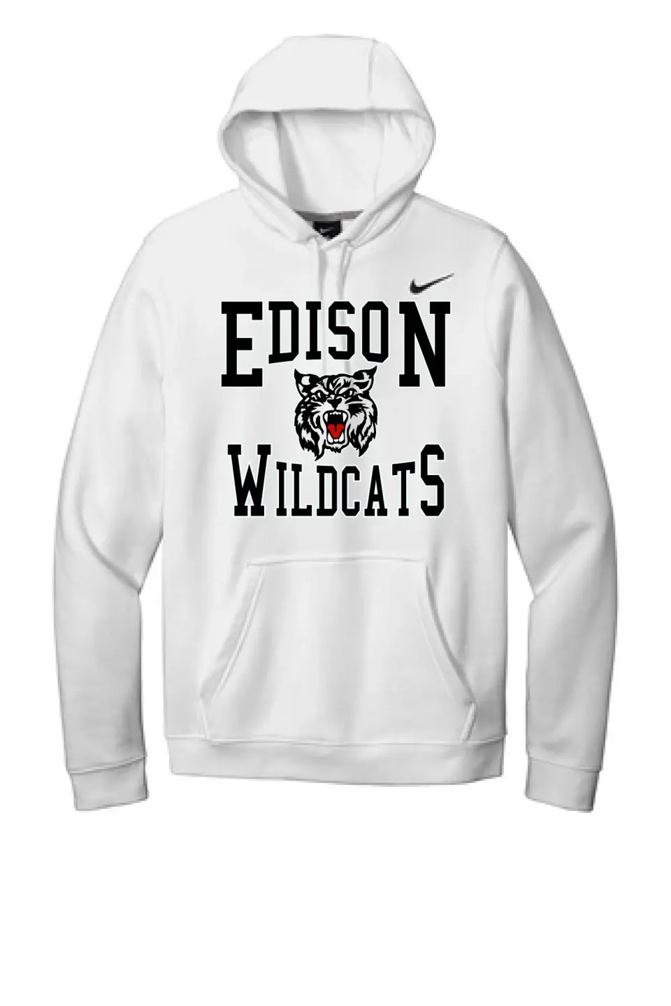 Edison Retro Wildcat Nike Club Fleece Pullover Hoodie