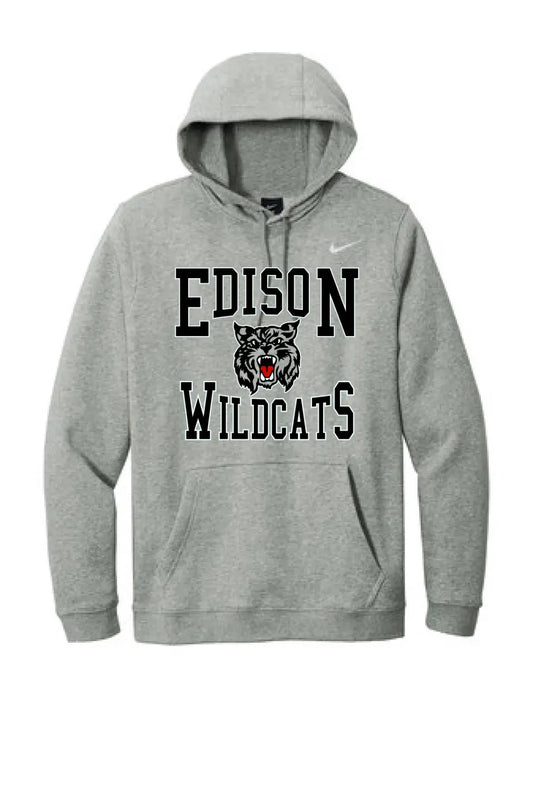 Edison Retro Wildcat Nike Club Fleece Pullover Hoodie