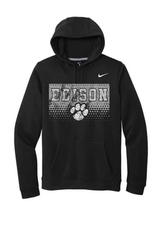 Edison Distressed Triangle Nike Club Fleece Pullover Hoodie