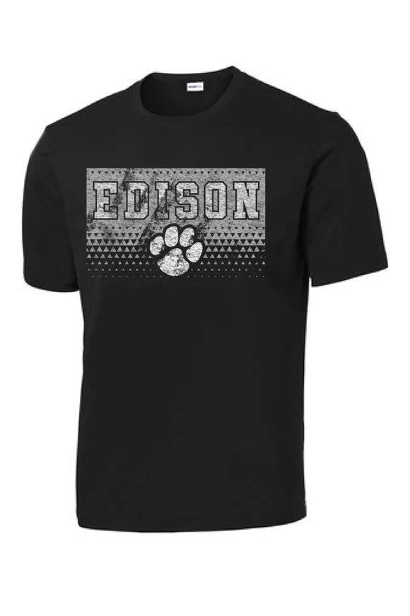 Edison Distressed Triangle PosiCharge Competitor Tee