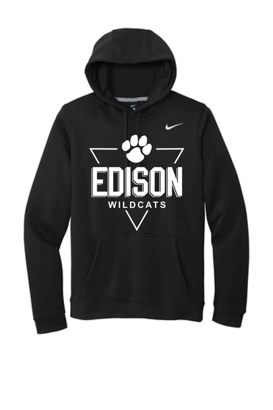 Edison Triangle Badge Nike Club Fleece Pullover Hoodie