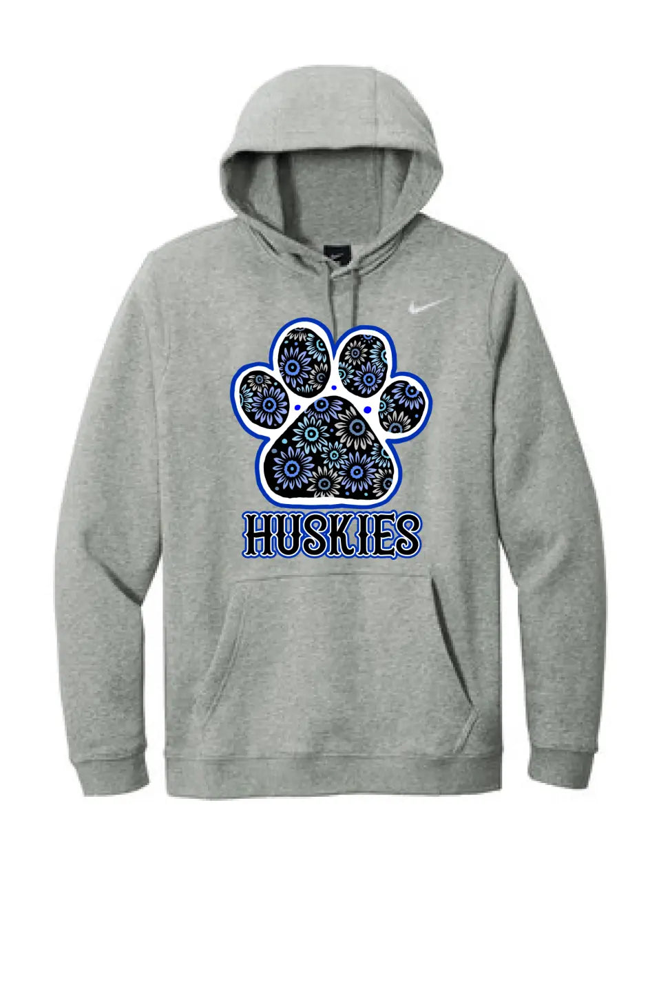 Huskies Flower Paw Nike Club Fleece Pullover Hoodie