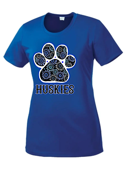 Huskies Flower Paw Ladies Competitor Tee