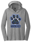 Huskies Flower Paw Perfect Tri-Long Sleeve Hoodie