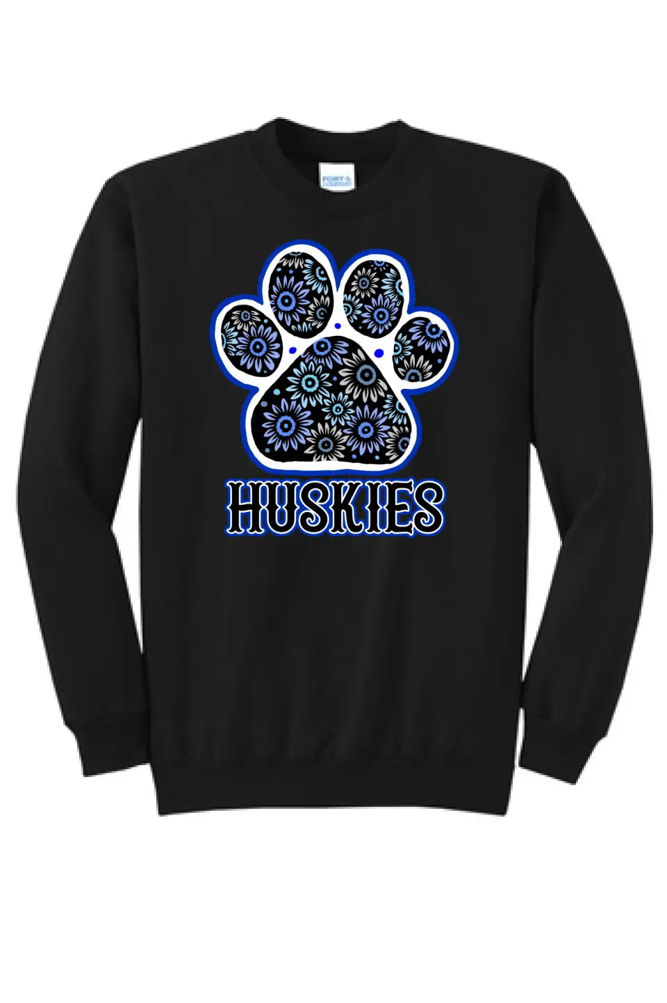 Huskies Flower Paw Core Fleece Crewneck Sweatshirt