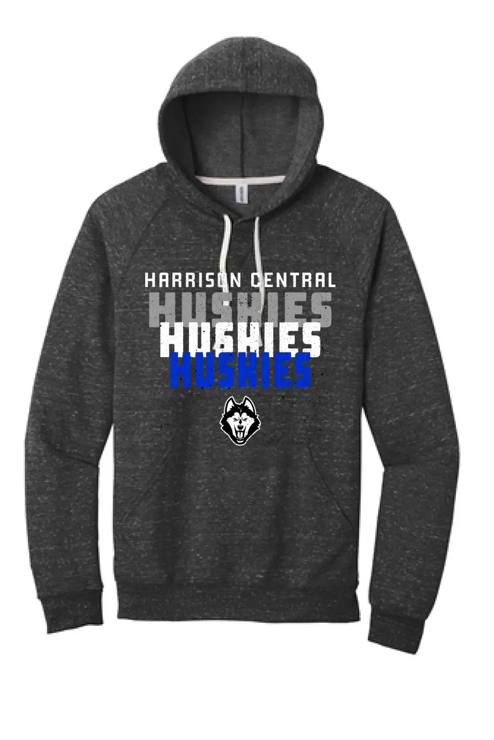 Huskies Huskies Huskies Jerzees Snow Heather French Terry Raglan Hoodie