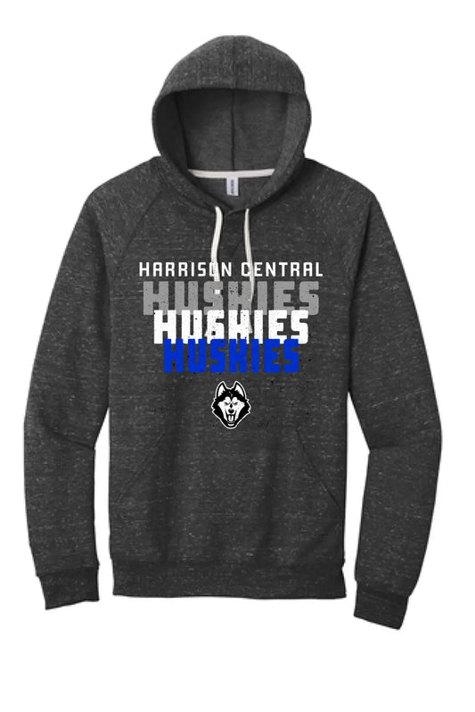 Huskies Huskies Huskies Jerzees Snow Heather French Terry Raglan Hoodie